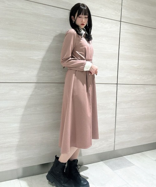 REDYAZEL(レディアゼル)の「フロントZIPストライプロングワンピース(ワンピース・レディース・ピンク/ネイビー/ブルー・MEDIUM/SMALL)」の13枚目の写真