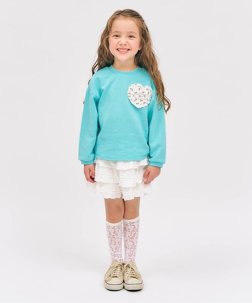 apres les cours（アプレレクール）の「ハートフリルポケットゆったりトレーナー（スウェット・キッズ・レッド/その他2/ミント/イエロー・80/90/100/110/120/130/140）」の21枚目の写真