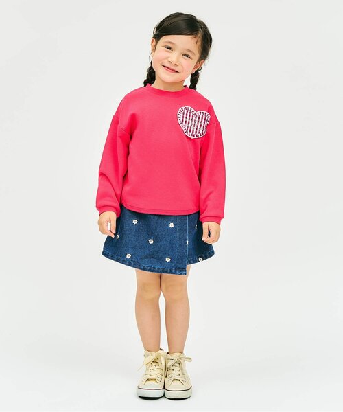 apres les cours（アプレレクール）の「ハートフリルポケットゆったりトレーナー（スウェット・キッズ・レッド/その他2/ミント/イエロー・80/90/100/110/120/130/140）」の7枚目の写真