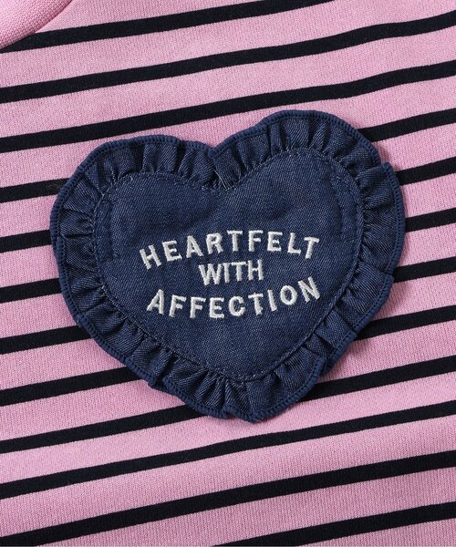 apres les cours（アプレレクール）の「ハートフリルポケットゆったりトレーナー（スウェット・キッズ・レッド/その他2/ミント/イエロー・80/90/100/110/120/130/140）」の11枚目の写真