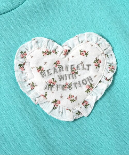 apres les cours（アプレレクール）の「ハートフリルポケットゆったりトレーナー（スウェット・キッズ・レッド/その他2/ミント/イエロー・80/90/100/110/120/130/140）」の12枚目の写真