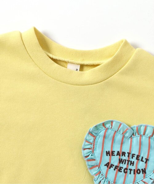apres les cours（アプレレクール）の「ハートフリルポケットゆったりトレーナー（スウェット・キッズ・レッド/その他2/ミント/イエロー・80/90/100/110/120/130/140）」の14枚目の写真