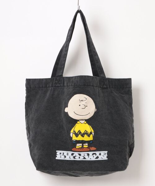PEANUTS（ピーナッツ）の「PEANUTS ピグメントトートバッグ2（トートバッグ・レディース・ブラック/ブラック系その他3/ブラック系その他/ブラック系その他4/ブラック系その他2・FREE）」の2枚目の写真