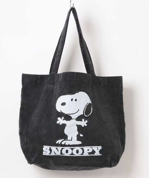 PEANUTS（ピーナッツ）の「PEANUTS ピグメントトートバッグ2（トートバッグ・レディース・ブラック/ブラック系その他3/ブラック系その他/ブラック系その他4/ブラック系その他2・FREE）」の3枚目の写真
