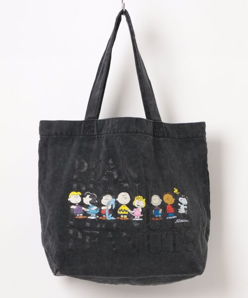 PEANUTS（ピーナッツ）の「PEANUTS ピグメントトートバッグ2（トートバッグ・レディース・ブラック/ブラック系その他3/ブラック系その他/ブラック系その他4/ブラック系その他2・FREE）」の5枚目の写真