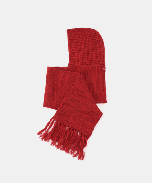 PULP/417EDIFICE(パルプフォーワンセブンエディフィス)の「Margarines / マーガリンズ HOODED SCARF(マフラー・レディース・レッド/グレー・FREE)」の4枚目の写真