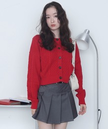 WEGO/【26年春新作】ケーブルニットカーディガン