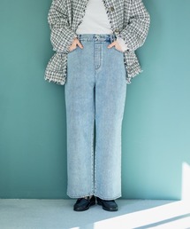 studio CLIP | ストレート甘織りデニムパンツ[プチ・プラスサイズあり]《CLIP denim》(デニムパンツ)