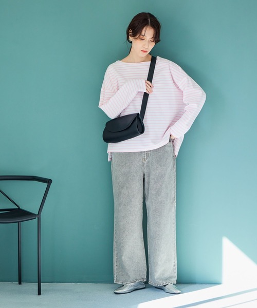 studio CLIP（スタディオクリップ）の「ストレート甘織りデニムパンツ[プチ・プラスサイズあり]《CLIP denim》（デニムパンツ・レディース・ライトベージュ/ライトブルー/ライトグレー/ブルー系その他・PF/XXX-LARGE/XX-LARGE/X-LARGE/LARGE/MEDIUM）」の9枚目の写真