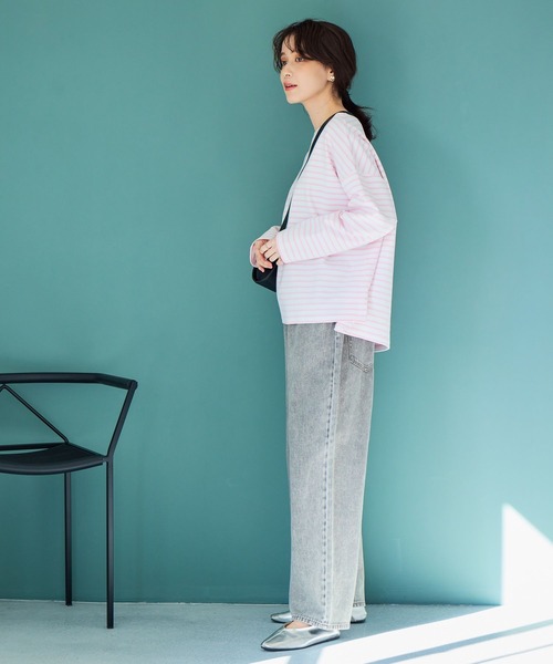 studio CLIP（スタディオクリップ）の「ストレート甘織りデニムパンツ[プチ・プラスサイズあり]《CLIP denim》（デニムパンツ・レディース・ライトベージュ/ライトブルー/ライトグレー/ブルー系その他・PF/XXX-LARGE/XX-LARGE/X-LARGE/LARGE/MEDIUM）」の10枚目の写真