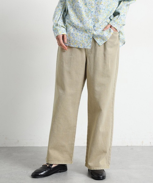 studio CLIP（スタディオクリップ）の「ストレート甘織りデニムパンツ[プチ・プラスサイズあり]《CLIP denim》（デニムパンツ・レディース・ライトベージュ/ライトブルー/ライトグレー/ブルー系その他・PF/XXX-LARGE/XX-LARGE/X-LARGE/LARGE/MEDIUM）」の22枚目の写真