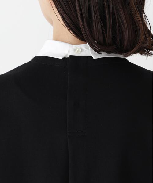 human woman(ヒューマンウーマン)の「◆【襟取り外し可能】シャツカラードッキングプルオーバー(Tシャツ/カットソー・レディース・ブラック/ホワイト系その他・MEDIUM)」の18枚目の写真