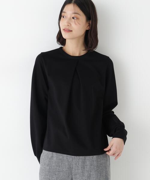 human woman(ヒューマンウーマン)の「◆【襟取り外し可能】シャツカラードッキングプルオーバー(Tシャツ/カットソー・レディース・ブラック/ホワイト系その他・MEDIUM)」の20枚目の写真