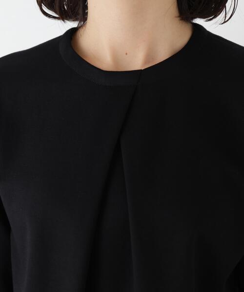 human woman(ヒューマンウーマン)の「◆【襟取り外し可能】シャツカラードッキングプルオーバー(Tシャツ/カットソー・レディース・ブラック/ホワイト系その他・MEDIUM)」の9枚目の写真