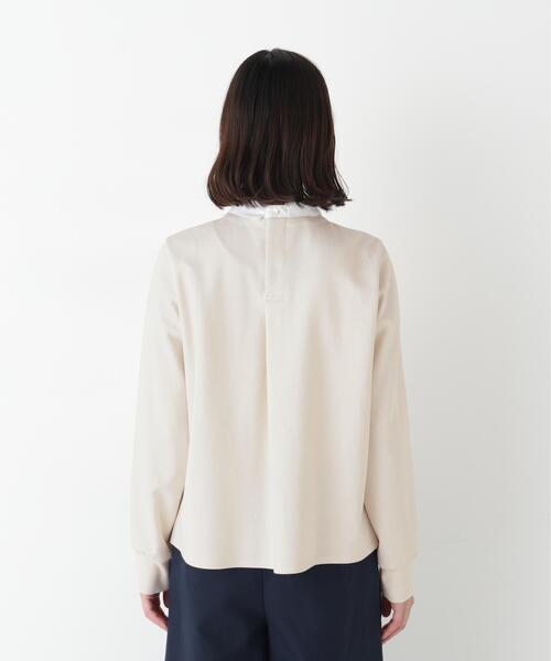human woman(ヒューマンウーマン)の「◆【襟取り外し可能】シャツカラードッキングプルオーバー(Tシャツ/カットソー・レディース・ブラック/ホワイト系その他・MEDIUM)」の14枚目の写真