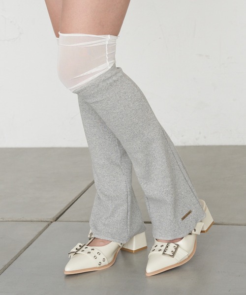 RAY CASSIN(レイカズン)の「シアーレイヤードレッグウォーマー(レッグウォーマー・レディース・ブラック/グレー/ホワイト・FREE)」の3枚目の写真