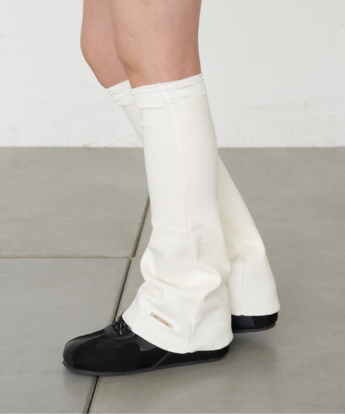 RAY CASSIN(レイカズン)の「シアーレイヤードレッグウォーマー(レッグウォーマー・レディース・ブラック/グレー/ホワイト・FREE)」の2枚目の写真