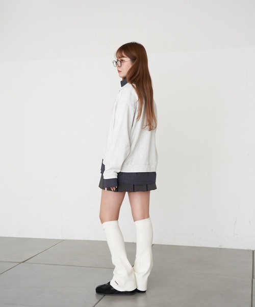 RAY CASSIN(レイカズン)の「シアーレイヤードレッグウォーマー(レッグウォーマー・レディース・ブラック/グレー/ホワイト・FREE)」の10枚目の写真