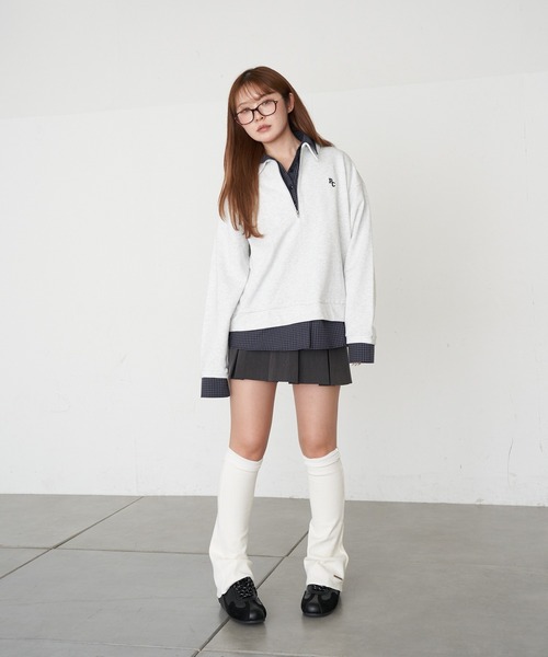 RAY CASSIN(レイカズン)の「シアーレイヤードレッグウォーマー(レッグウォーマー・レディース・ブラック/グレー/ホワイト・FREE)」の9枚目の写真