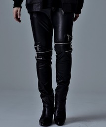 CavariA（キャバリア）の「『CavariA/キャバリア』PUレザーZIPデザインストレッチスキニーパンツ（その他パンツ）」