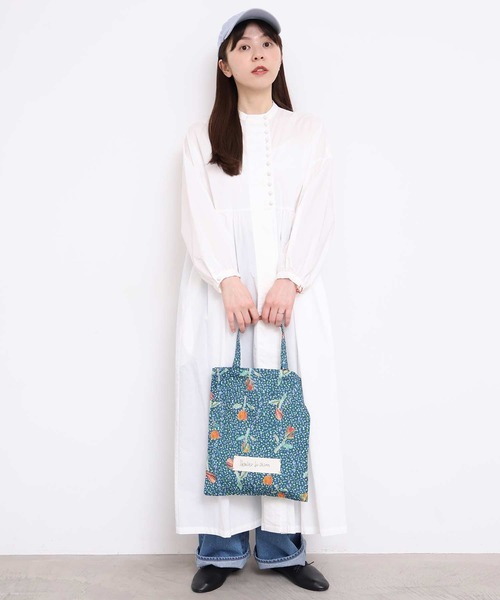 l'atelier du savon(アトリエドサボン)の「ちぎり絵のチューリッププリント トートバッグ(トートバッグ・レディース・レッド/グリーン・FREE)」の15枚目の写真
