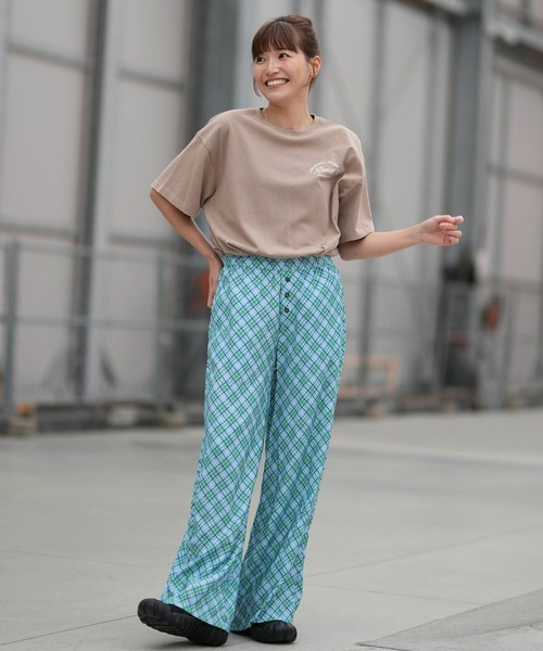 ROXY/ロキシー ロングパンツ ワイドパンツ 花柄 ストライプ チェック柄