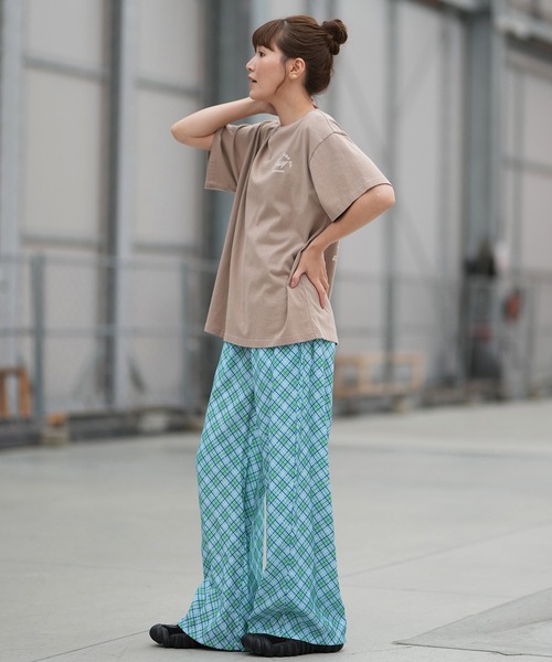 ROXY/ロキシー ロングパンツ ワイドパンツ 花柄 ストライプ チェック柄