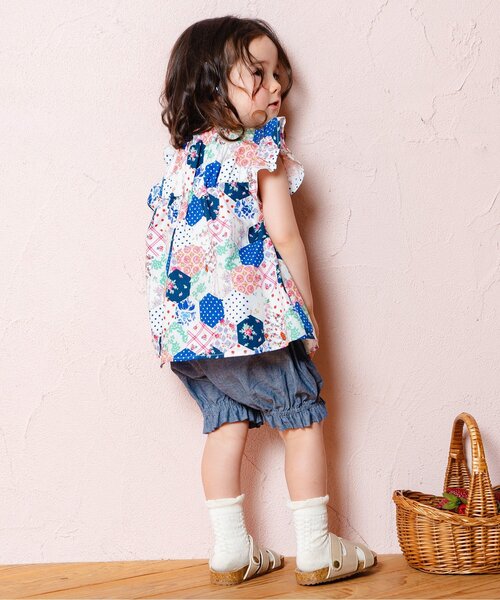 Boribon（ボリボン）の「ミニョンスモッキングミルキースーツ（その他ベビーウェア・キッズ・マルチ・70/80/90）」の3枚目の写真