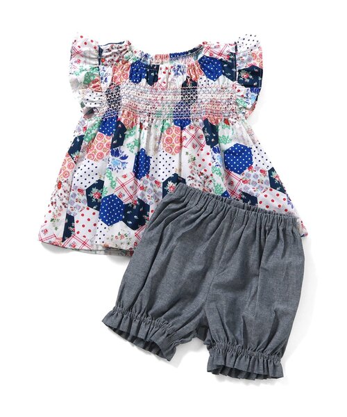 Boribon（ボリボン）の「ミニョンスモッキングミルキースーツ（その他ベビーウェア・キッズ・マルチ・70/80/90）」の8枚目の写真