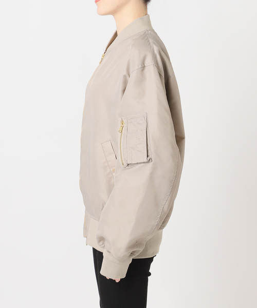 JOURNAL STANDARD（ジャーナルスタンダード）の「《追加》【洗える】ダブルジップMA-1（MA-1・レディース・ブラウン/ベージュ・FREE）」の10枚目の写真