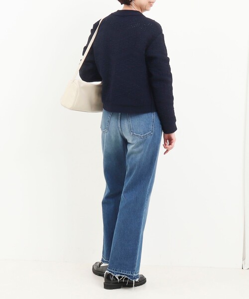 MICO COULIER（ミコクリエ）の「クロシェレース風衿付きカーディガン（カーディガン/ボレロ・レディース・ネイビー/ライトグレー・38）」の19枚目の写真