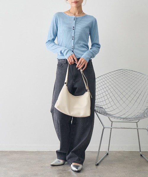 NOGLE(ノグル)の「【NOGLE/ノグル】ラメリブコンパクトカーディガン(カーディガン/ボレロ・レディース・グレイッシュベージュ/ブルー/ピンク・FREE)」の9枚目の写真