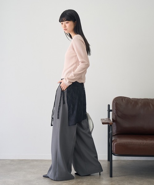 NOGLE(ノグル)の「【NOGLE/ノグル】ラメリブコンパクトカーディガン(カーディガン/ボレロ・レディース・グレイッシュベージュ/ブルー/ピンク・FREE)」の19枚目の写真