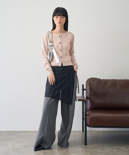 NOGLE(ノグル)の「【NOGLE/ノグル】ラメリブコンパクトカーディガン(カーディガン/ボレロ・レディース・グレイッシュベージュ/ブルー/ピンク・FREE)」の18枚目の写真