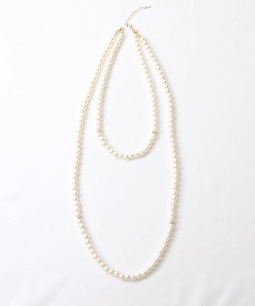 Gready Brilliant（グレディブリリアン）の「パール２連ネックレス（ネックレス・レディース・オフホワイト・FREE）」の3枚目の写真