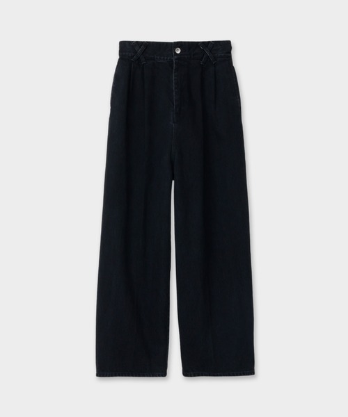 CINOH(チノ)の「2-TUCK DENIM TROUSERS BLACK(デニムパンツ・レディース・ブラック・4/3/2)」の9枚目の写真