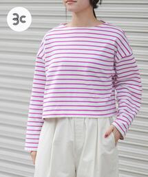 FORK&SPOON | FORK&SPOON　クロップドボートネックボーダー(Tシャツ/カットソー)