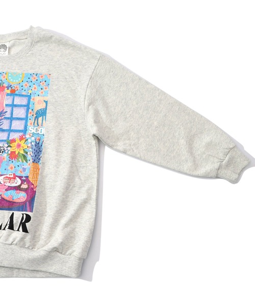 ScoLar(スカラー)の「161619:スカラールーム柄裏毛プルオーバー(Tシャツ/カットソー・レディース・イエロー/ネイビー/オートミール/ピンク・M)」の19枚目の写真