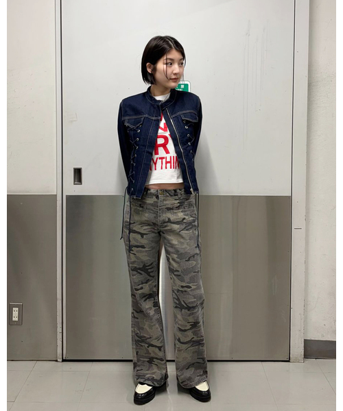 Oriens JOURNAL STANDARD（オリエンス ジャーナルスタンダード）の「フレアデニムパンツ（デニムパンツ・レディース・グレー/ネイビー・36/38）」の15枚目の写真