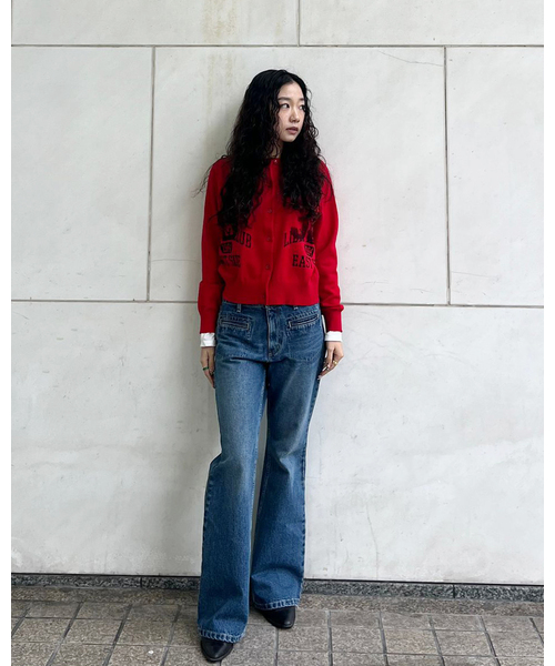 Oriens JOURNAL STANDARD（オリエンス ジャーナルスタンダード）の「フレアデニムパンツ（デニムパンツ・レディース・グレー/ネイビー・36/38）」の16枚目の写真