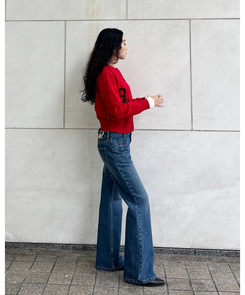 Oriens JOURNAL STANDARD（オリエンス ジャーナルスタンダード）の「フレアデニムパンツ（デニムパンツ・レディース・グレー/ネイビー・36/38）」の17枚目の写真