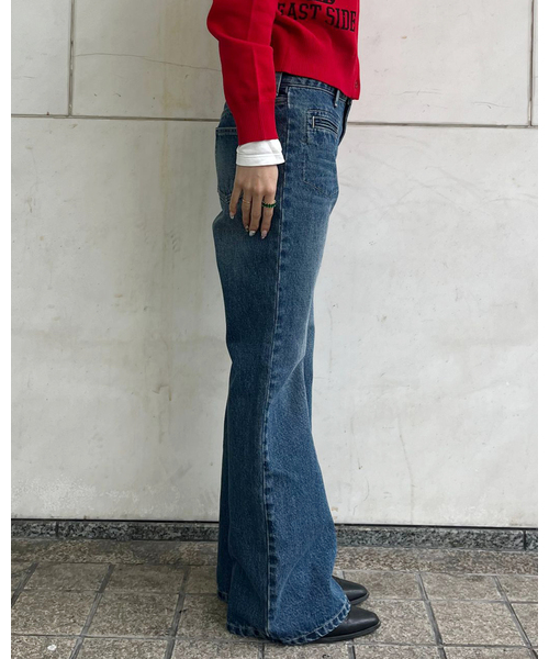 Oriens JOURNAL STANDARD（オリエンス ジャーナルスタンダード）の「フレアデニムパンツ（デニムパンツ・レディース・グレー/ネイビー・36/38）」の18枚目の写真