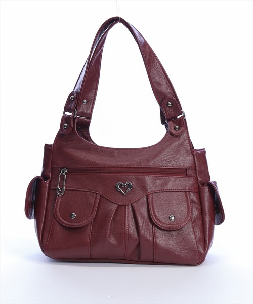 clear（クリア）の「ヴィンテージライクハートモチーフ合皮バッグ［Y2K カジュアル 着回し力抜群］≪新作≫（ハンドバッグ・レディース・レッド/ブラック/ブラウン・F）」の3枚目の写真