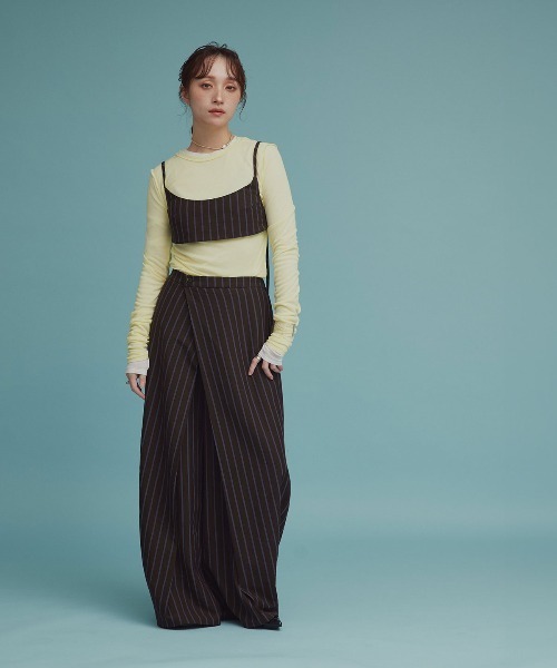 W:Huku(フーク)の「【W:Huku / ソフトタッチツイル】ロング ストラップ キャミソール ビスチェ / Soft-Touch Twill Long Strap Bustier(ベスト・レディース・ブラック/ベージュ系その他/ブラウン系その他/グレー系その他・FREE)」の21枚目の写真