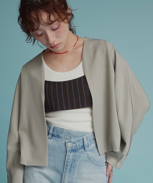 W:Huku(フーク)の「【W:Huku / ソフトタッチツイル】ロング ストラップ キャミソール ビスチェ / Soft-Touch Twill Long Strap Bustier(ベスト・レディース・ブラック/ベージュ系その他/ブラウン系その他/グレー系その他・FREE)」の14枚目の写真