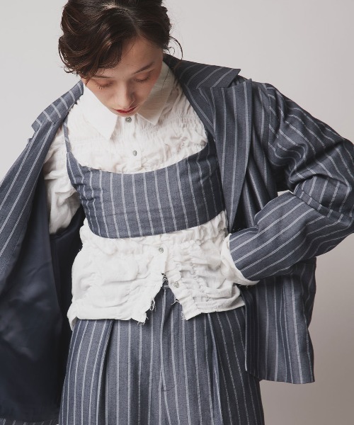 W:Huku(フーク)の「【W:Huku / ソフトタッチツイル】ロング ストラップ キャミソール ビスチェ / Soft-Touch Twill Long Strap Bustier(ベスト・レディース・ブラック/ベージュ系その他/ブラウン系その他/グレー系その他・FREE)」の11枚目の写真