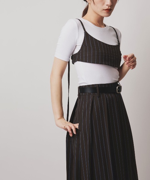 W:Huku(フーク)の「【W:Huku / ソフトタッチツイル】ロング ストラップ キャミソール ビスチェ / Soft-Touch Twill Long Strap Bustier(ベスト・レディース・ブラック/ベージュ系その他/ブラウン系その他/グレー系その他・FREE)」の10枚目の写真