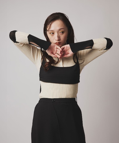 W:Huku(フーク)の「【W:Huku / ソフトタッチツイル】ロング ストラップ キャミソール ビスチェ / Soft-Touch Twill Long Strap Bustier(ベスト・レディース・ブラック/ベージュ系その他/ブラウン系その他/グレー系その他・FREE)」の5枚目の写真