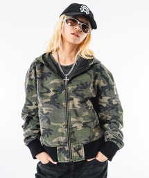 SHORT ROUND（ショートラウンド）の「SHORT ROUND/【26年春新作】リップストップフードブルゾン（ブルゾン）」