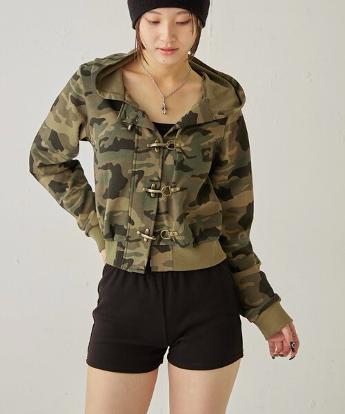 WHO'S WHO gallery（フーズフーギャラリー）の「ファイヤーマンフックパーカー（パーカー・レディース・グリーン/チャコールグレー/ライトグレー・SMALL/MEDIUM）」の17枚目の写真